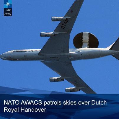 NATO AWACS provided security support for Dutch royal handover