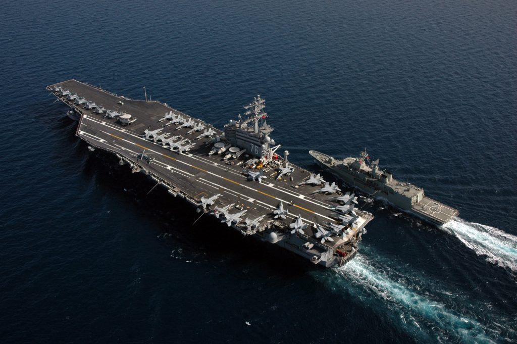 Nuclear-powered US aircraft carrier