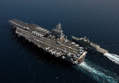 Nuclear-powered US aircraft carrier