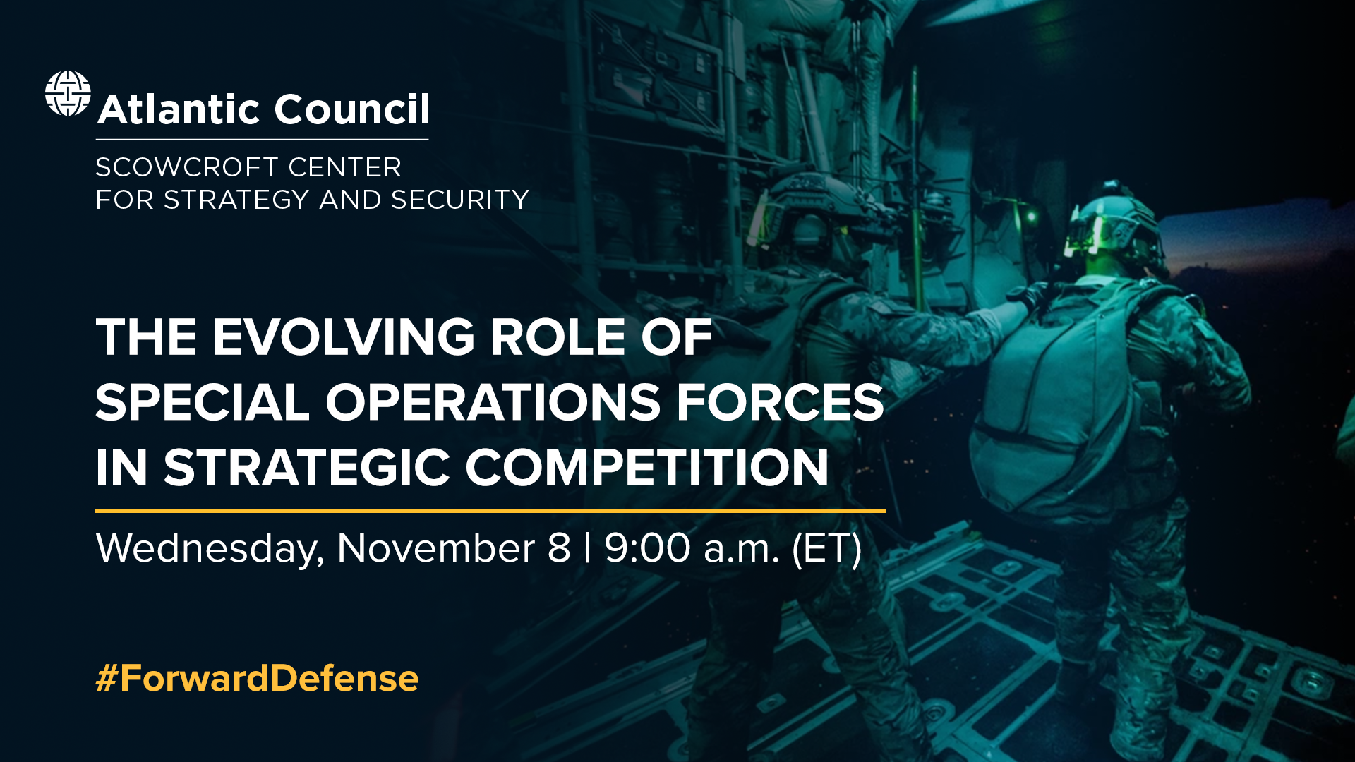 RESCHEDULED– The evolving role of special operations forces in ...